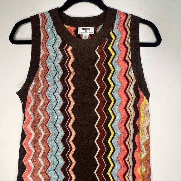 Missoni x Target Colore Zig Zag Sleeveless Sweater Dress Size Medium - Picture 6 of 9